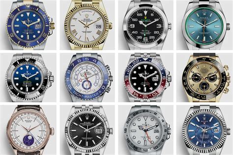 different kinds of Rolex watches